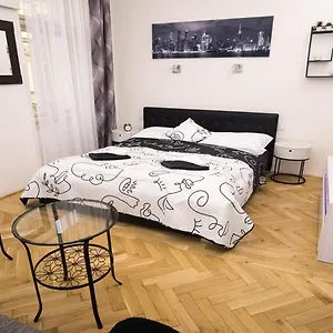 Black & White By Wenceslas Square And Muzeum Prague